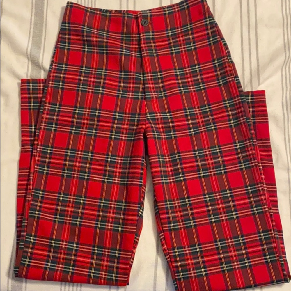 Red Plaid Tilden Pants!